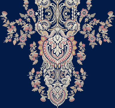 beautiful gala design, kurti tie design, multi color neck design, floral neck deign
