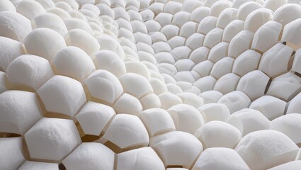 Obraz premium Abstract White Voronoi Geometric Relief Texture Background