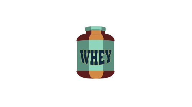 Whey Protein Supplement Animation