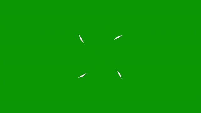 Geometric circle burst and line blast explosion animation, line blast explosion motion graphics, flat vector doodle style pop up effect, circular blast elements for on green screen background, 4k