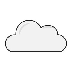 Fototapeta premium Cloud vector isolated on white background