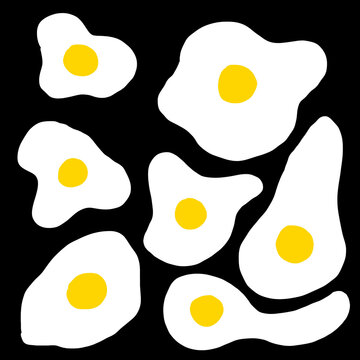 fried eggs vector illustration