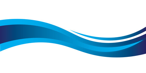 Obraz premium Blue curved vector lines overlapping paper layers on a white background, designed for text and messages.
