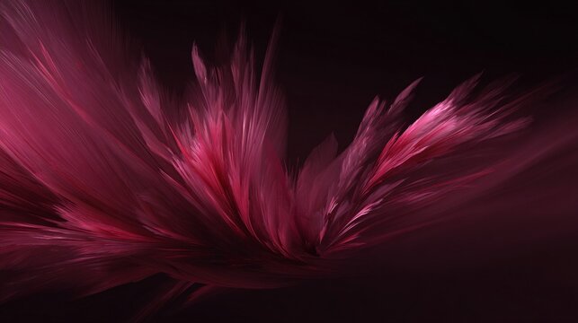 Abstract magenta energy filaments bloom with vibrant light against a dark cosmic background