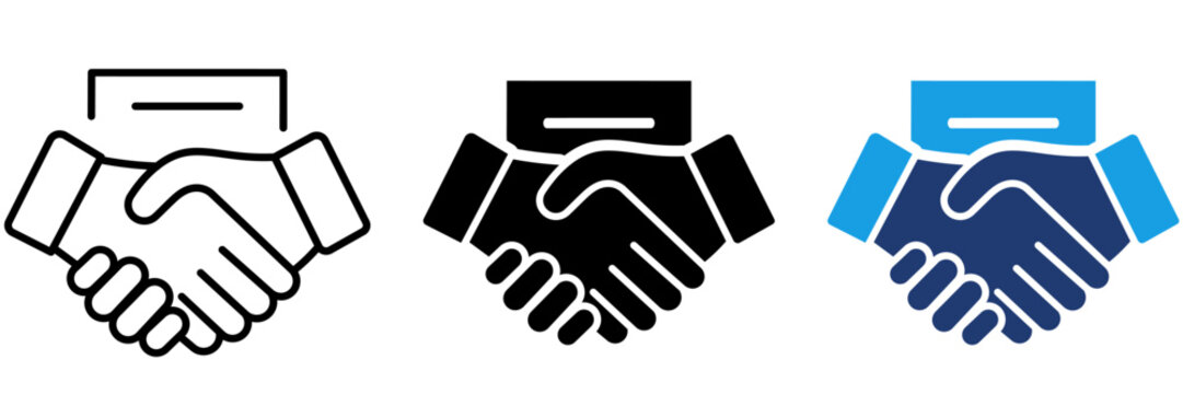 Business Contract Handshake icon collections. Containing Deal, Agreement, Document, Partnership and more icons.
