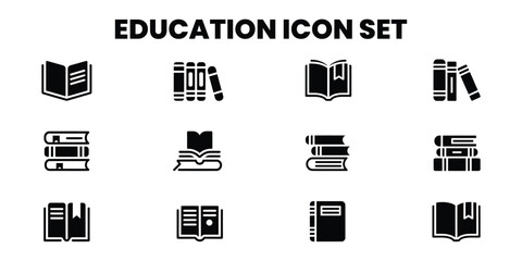 Fototapeta premium Education with books and stationery education book school stationery learning teaching black white background