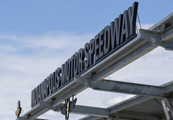 Naklejka premium Indianapolis Motor Speedway Gate One entrance. Hosting the Indy 500 and Brickyard, IMS is The Racing Capital of the World.