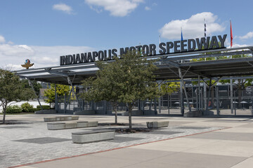 Naklejka premium Indianapolis Motor Speedway Gate One entrance. Hosting the Indy 500 and Brickyard, IMS is The Racing Capital of the World.