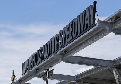 Indianapolis Motor Speedway Gate One entrance. Hosting the Indy 500 and Brickyard, IMS is The Racing Capital of the World.