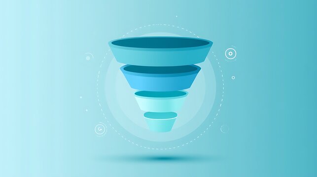 Abstract business sales funnel infographic illustration