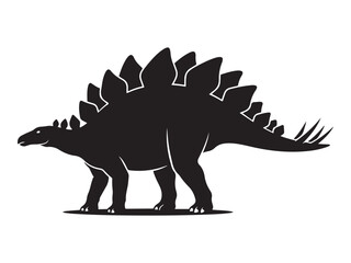 Stegosaurus Dinosaur Silhouette Vector Illustration © MD