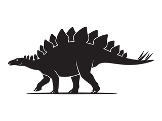 Stegosaurus Dinosaur Silhouette Vector Illustration © MD