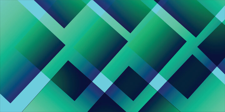 Abstract Green Overlapping Geometric Diamond Shapes Backgroundb