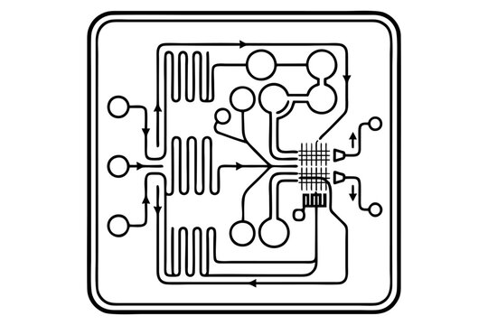 Microfluidic Chip Lab on a Chip Technology Diagram