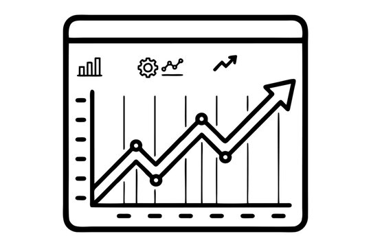 Financial Growth Data Analysis Chart Screen