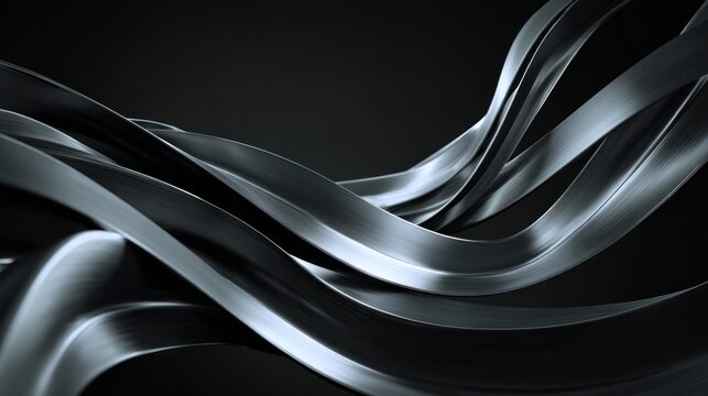 Abstract flowing lines on a dark background for modern graphic design