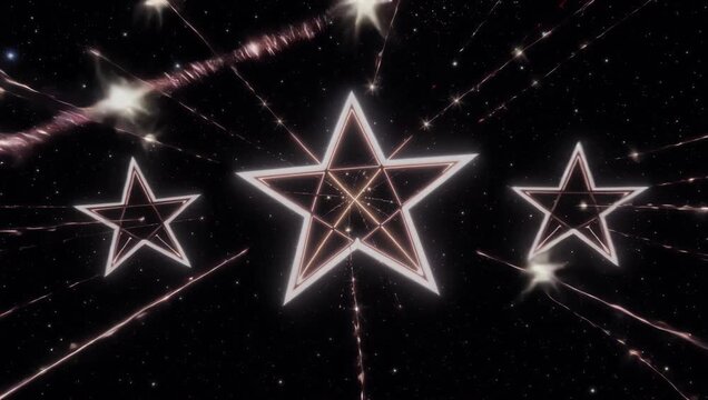 Starry Night Sky with Shooting Stars