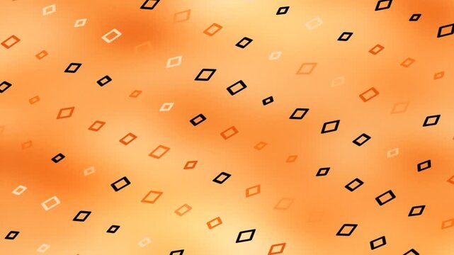 Floating geometric diamonds on orange gradient background