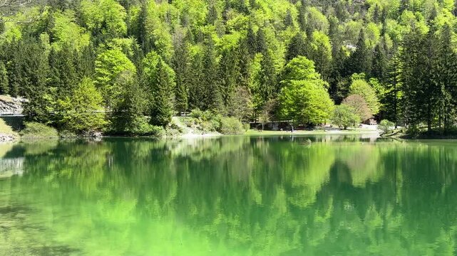 Lago di Predil - beautiful lake in Italy