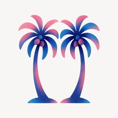 Fototapeta premium Colorful palm tree illustration