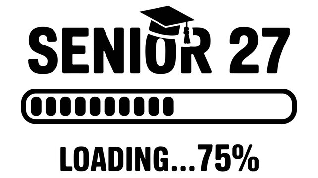 Adobe Illustrator ArtworkLoading Progress Bar for Senior Year Celebration with Graduation Cap Design