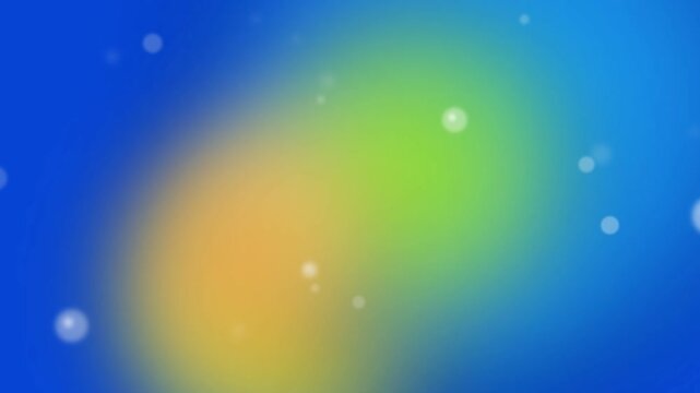 Motion dream vapor Abstract Blue Yellow Green Gradient Background with Floating Bokeh Lights and Particles suitable for designs presentations web grap