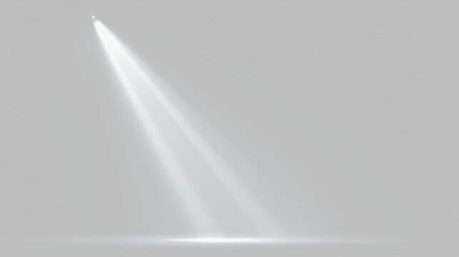 Transparent png of bright spotlight beams shining down with glowing light effect and overlay on transparent background for stage presentation and product display beam ray fog mist studio