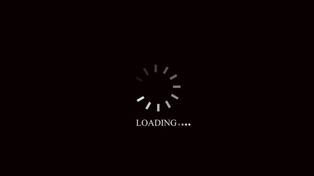 Adobe Stock Loading Screen | Stock Upload Processing Animation | Black Background Effect.4k animation video