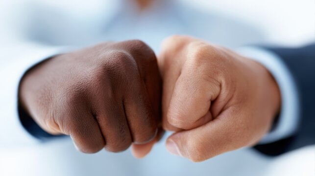 Team fist bump corporate unity collaboration success teamwork culture