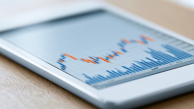 Smartphone displaying algorithmic trading analytics and financial market insights