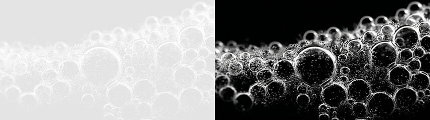 Transparent png of floating soap bubbles with clear liquid and air isolated on background realistic clean overlay with sparkling iridescent spheres for fresh and hygienic design bubble water blower © Oleg