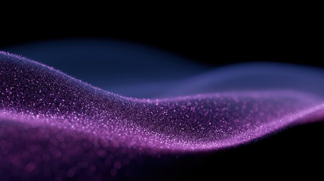 purple digital particle wave glowing dots abstract energy background