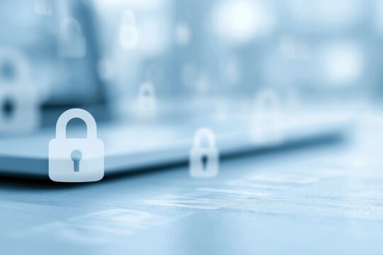 Digital privacy protection concept with secure password management and encrypted communication channels