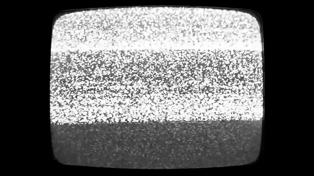 real detuned analog tv static noise glitch