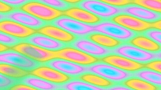 Colorful wavy geometric pattern with interlocking shapes