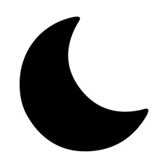 Crescent moon icon for night mode toggle and sleep interface © MS Graphics