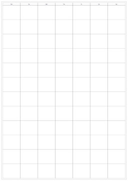 Blank weekly planner template with grid layout for organization  