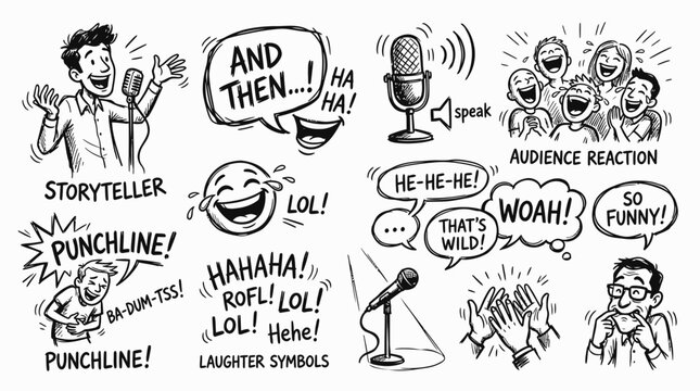 Comedy Show Performance with Audience Laughter and Punchlines