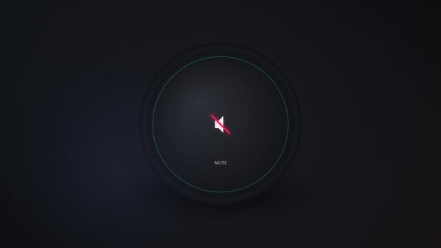 Audio settings interface switching between active sound and mute mode