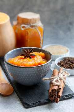 Homemade Doce de Abobora, Traditional Pumpkin Sweet from Brazilian Festa Junina Festival