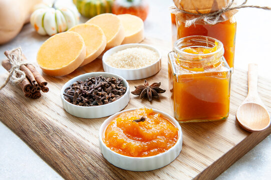 Homemade Doce de Abobora, Traditional Pumpkin Sweet from Brazilian Festa Junina Festival