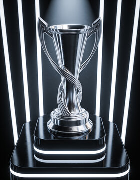 silver trophy cup