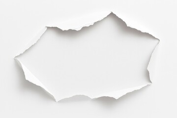 Naklejka premium White torn paper edge template ripped horizontal strips with shadows border texture design