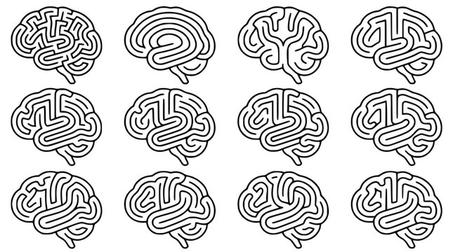 Brain Maze Pattern - Cognitive Challenge and Thought Process