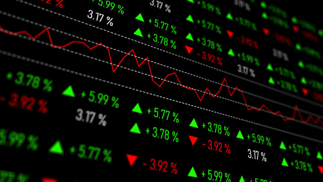 Market graph displaying fluctuating prices and trading volumes financial market analysis chart with stock price fluctuations