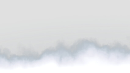 Fototapeta premium Soft fog covers ground in early morning light in a natural setting on a transparent background
