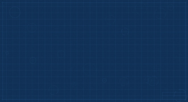 Dark blue technical blueprint grid background. simple geometric graph paper, subtle thin gridlines. for architectural engineering web headers, modern technology layouts. clean vector art.