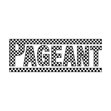 Checkered pageant svg cut file. Isolated vector illustration.