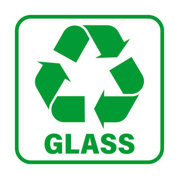 Glass recycling bin sign svg cut file. Isolated vector illustration.