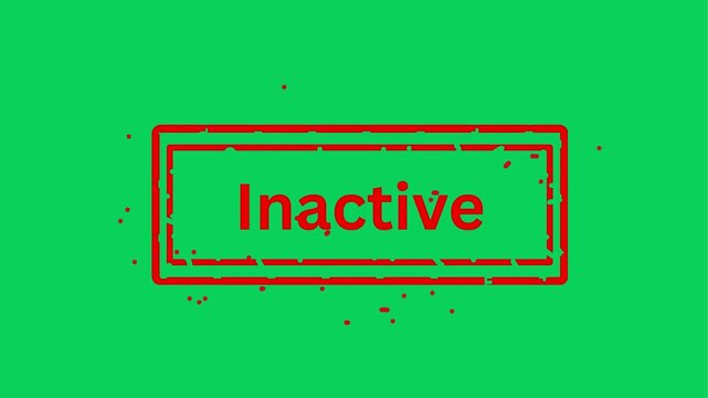Inactive stamps appearing on green background with cinematic red text concept